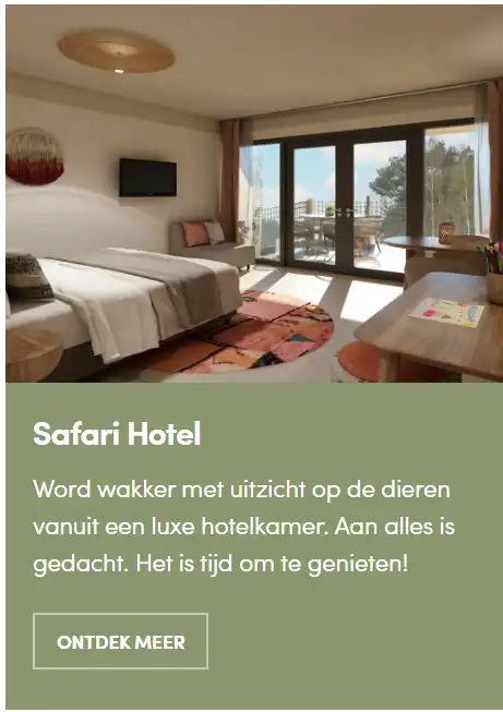 Slapen in Beekse bergen safaripark